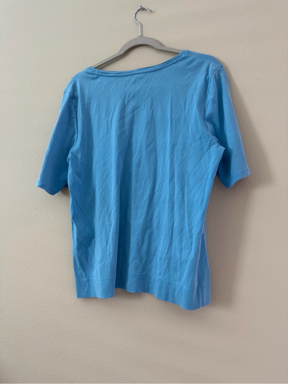 Chico's Scoop Neck Short Sleeve Tee in Bright Blue - Picture 5 of 5